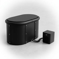 Ice Bath Chiller & Cold Plunge Tub Bundle, 1/3HP Cold Plunge Chiller with Built-In Pump & Filter, 148Gal Insulated Ice Bath Tub for Cold Therapy, Recovery, Muscle Relaxation & Wellness at Home — Studio Shot