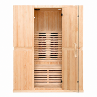 Infrared Sauna Room Designed for Home Wellness, 2 Person Capacity, Hemlock Wood Construction, Full Spectrum